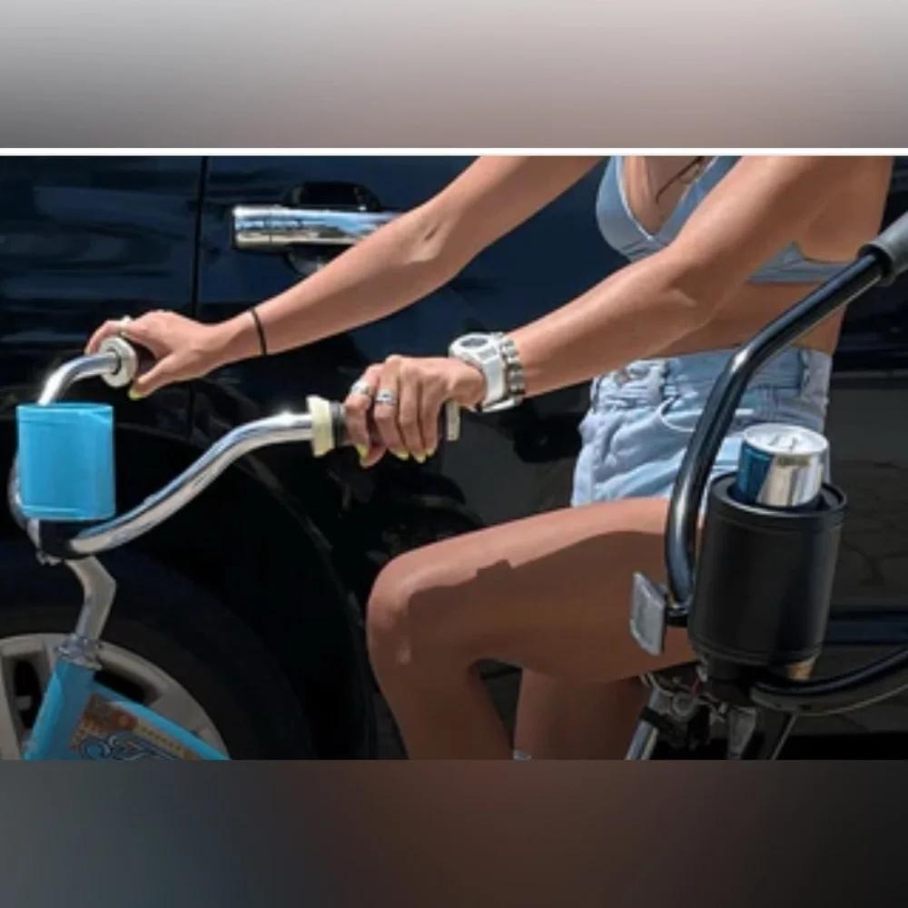 The Kroozie Deluxe Blue Cup Holder For Bikes Wheelchairs Golf Cart Boat